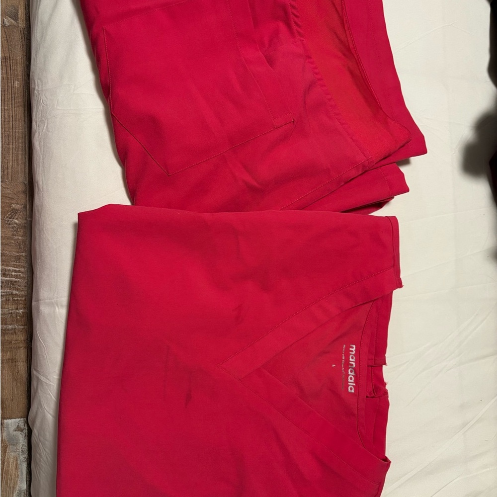 Red Women's Pants by Mandala